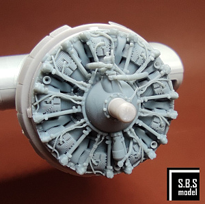 Дополнения из смолы 1/48 Boeing B-17F/G (Early) Flying Fortress Engine (Hong Kong Models) 