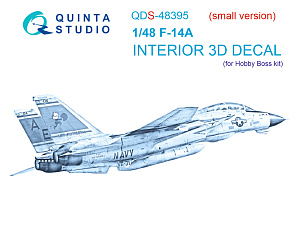 3D Декаль интерьера кабины F-14A (Hobby Boss) (Малая версия)