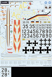 Декаль 1/32 McDonnell RF-4E Phantoms Luftwaffe Part 2 Norm 72 Camouflage (8) (Airdoc)