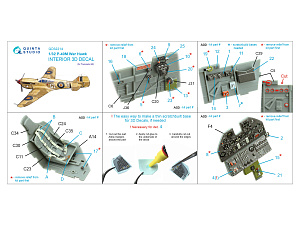 3D Декаль интерьера кабины P-40M WarHawk (Trumpeter)