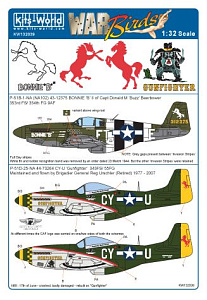 Декаль 1/32 North-American P-51B-1-NA (NA102) 43-12375 BONNIE (Kits-World)