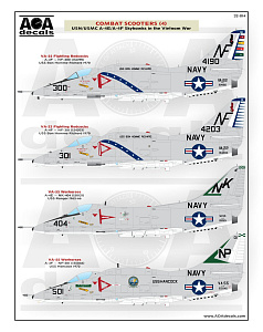 Декаль 1/32 Combat Scooters(4)USN/USMC Douglas A-4E/F Skyhawks in the Vietnam War.Part4 (AOA Decals)