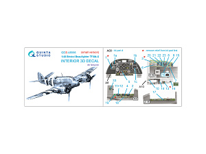 3D Декаль интерьера кабины Bristol Beaufighter TF.Mk.X (Tamiya) (малая версия)