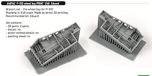 Дополнения из смолы 1/48 Ниша шасси North-American P-51D-5 Mustang (для модели Eduard)