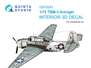 3D Декаль интерьера кабины TBM-3 Avenger (HobbyBoss)