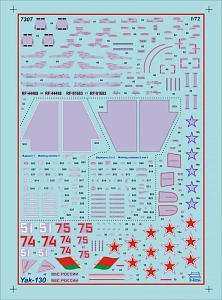 Сборная модель 1/72 Российский учебно-боевой самолет "Як-130" (Zvezda)
