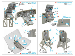 3D Декаль интерьера кабины Westland Sea King HAS.1 (Airfix)