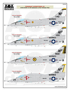 Декаль 1/32 Combat Scooters (1) USN/USMC Douglas A-4E Skyhawks in the Vietnam War.Part1 (AOA Decals)