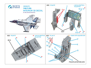 3D Декаль интерьера кабины F-35A (Kitty Hawk/Zimi Model)