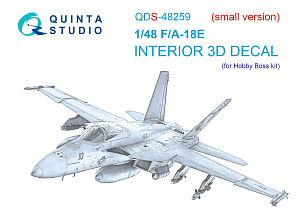 3D Декаль интерьера кабины F/A-18E (HobbyBoss) (малая версия)