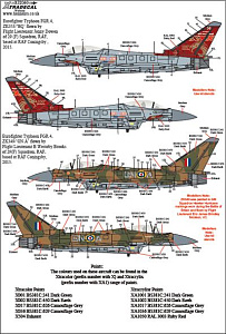 Декаль 1/32 Eurofighter Typhoon FGR.4 29(F) Squadron 2015 Anniversary/Display (2)) (Xtradecal)