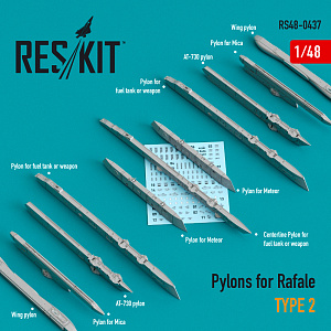 Дополнения из смолы 1/48 Pylons for Dassault Rafale type 2 (ResKit)