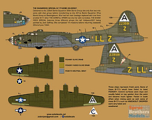 Декаль 1/32 Boeing B-17F Flying Fortress At War part 1(Zotz)