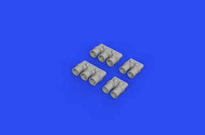 Дополнения из смолы 1/48 Выхлопные патрубки Grumman F6F-3/F6F-5 Hellcat (для модели Eduard )