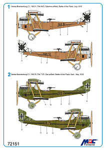 Сборная модель 1/72 Hansa-Brandenburg C.I Srs. 169 'Battle of the Piave' (MAC Distribution) 