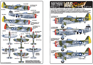 Декаль 1/72 Republic P-47D/M Thunderbolts of Hub Zemke's 56th Fighter Group (Kits-World)