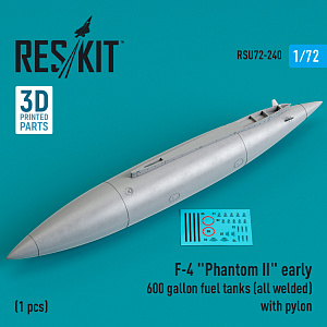 Дополнения из смолы 1/72 McDonnell F-4 Phantom II early 600 gallon fuel tanks (all welded) (ResKit)