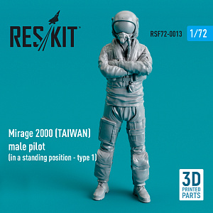 Дополнения из смолы 1/72 Dassault-Mirage 2000B/2000D/2000N (TAIWAN) male pilot (type 1) (ResKit)